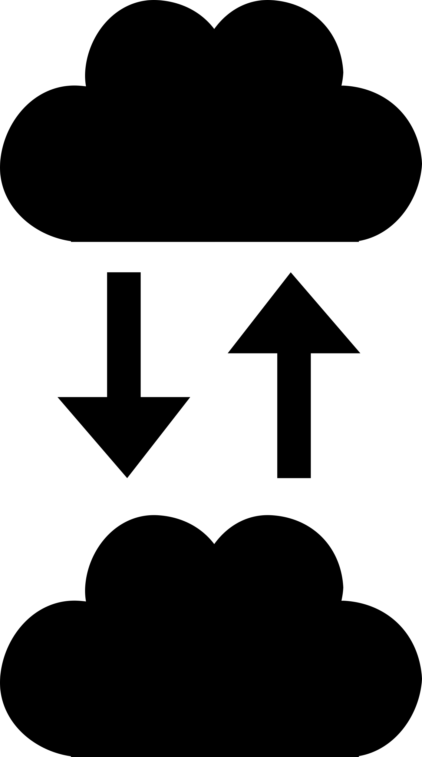 Cloud Exchange Interface Symbol Outline Icon Svg Set Free Vectors